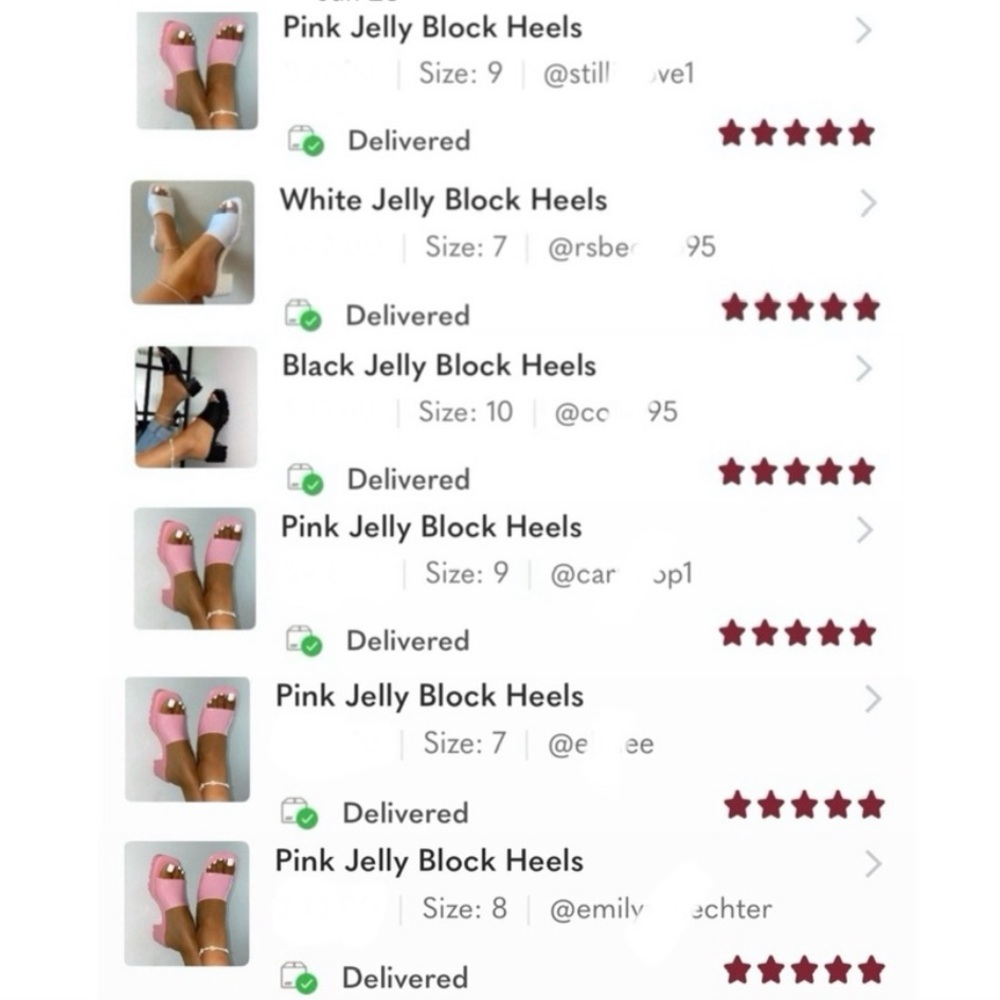 White Jelly Block Heels - Picture 12 of 13